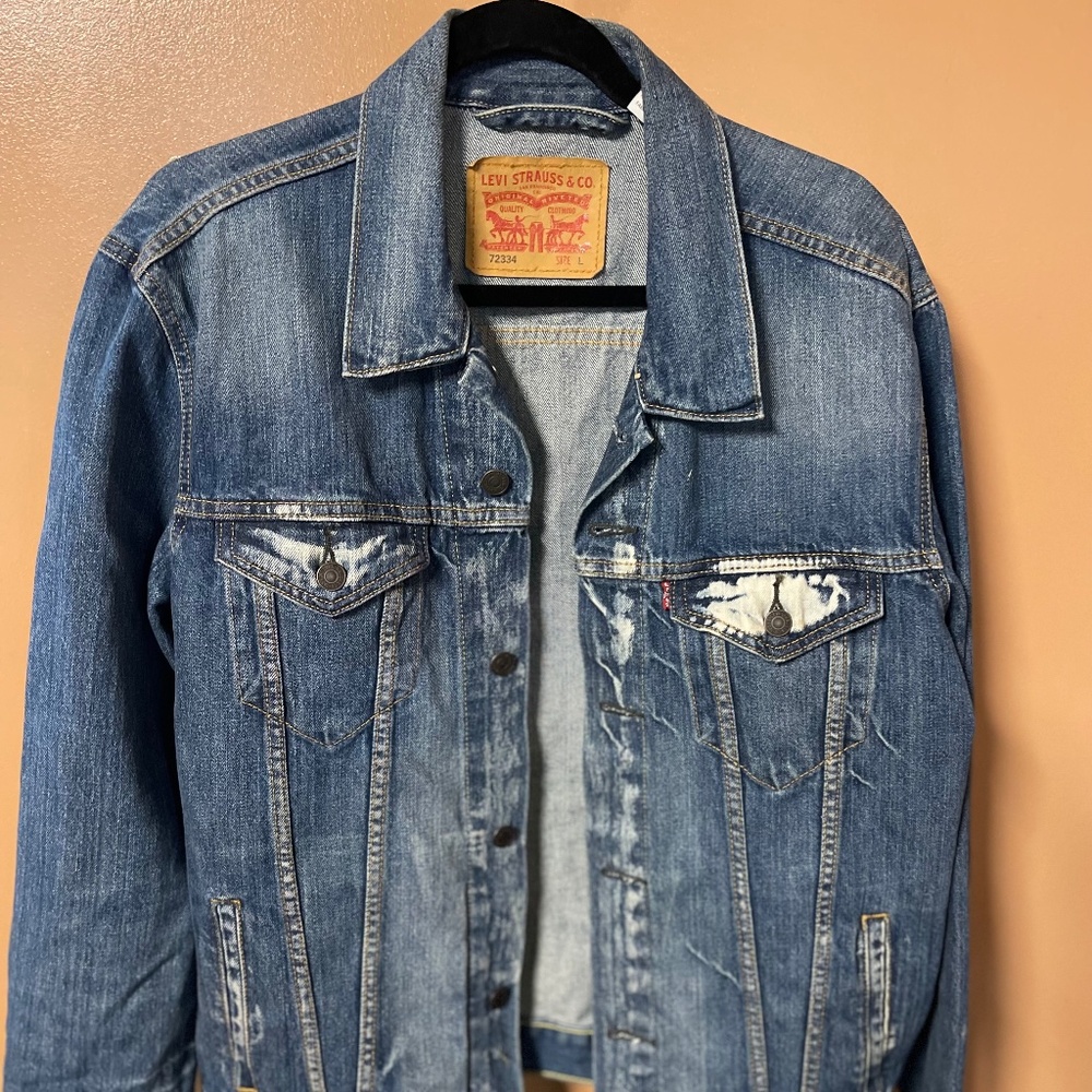 Levis Distressed Denim Jacket